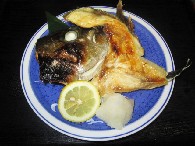 下妻 お鮨 鮨和 メニュー カマ塩焼き