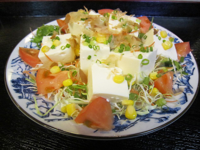 下妻 お鮨 鮨和 メニュー 豆腐サラダ