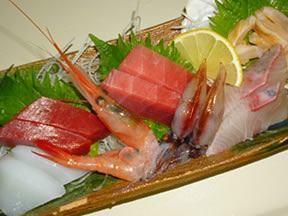 下妻 八千代 お鮨 鮨和 メニュー お刺身盛り合わせ